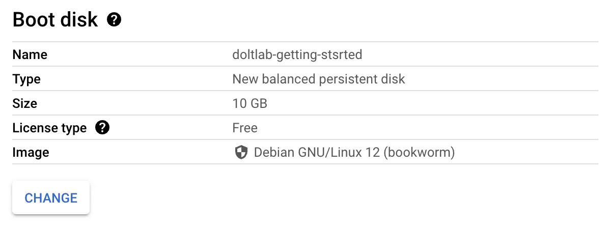 Default Boot Disk