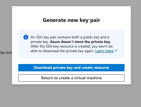 Download ssh key
